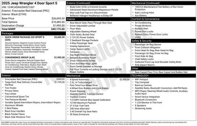 2025 Jeep Wrangler Sport S