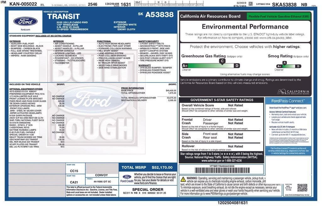 2025 Ford Transit-250 Base
