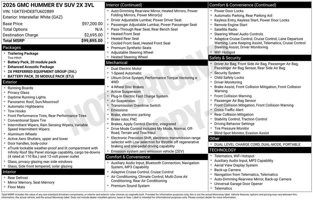 2026 GMC Hummer EV SUV 2X