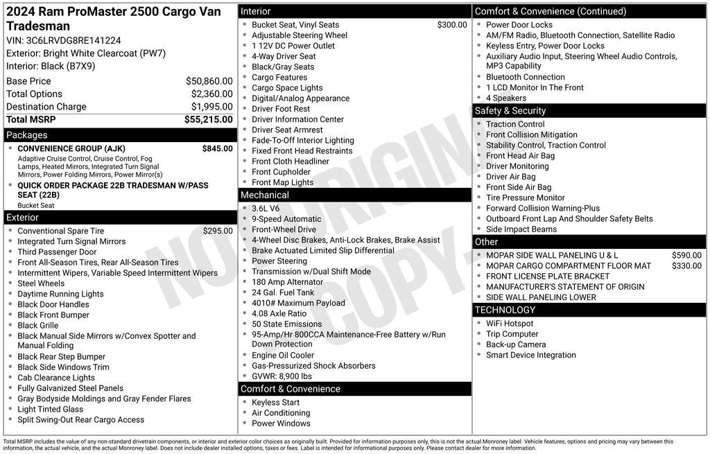 2024 RAM ProMaster 2500 High Roof