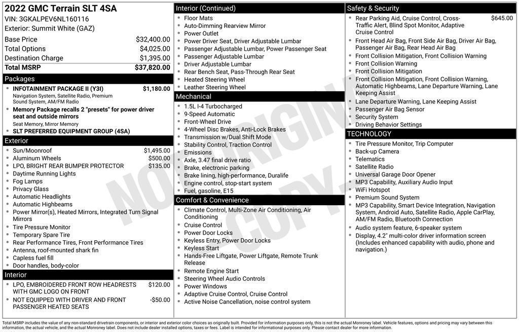 2022 GMC Terrain SLT