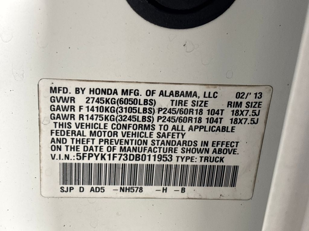 2013 Honda Ridgeline Sport