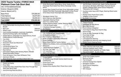 2025 Toyota Tundra Hybrid Platinum