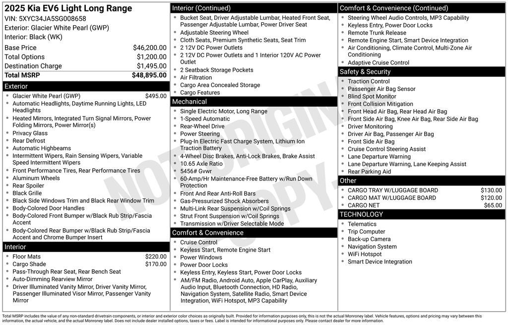 2025 Kia EV6 Light