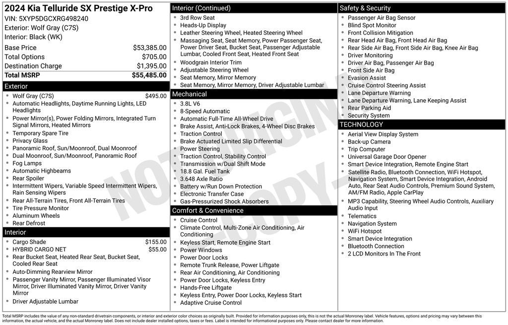 2024 Kia Telluride SX-Prestige X-Pro