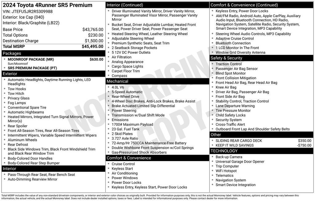 2024 Toyota 4Runner SR5 Premium