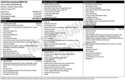 2023 Kia Carnival EX
