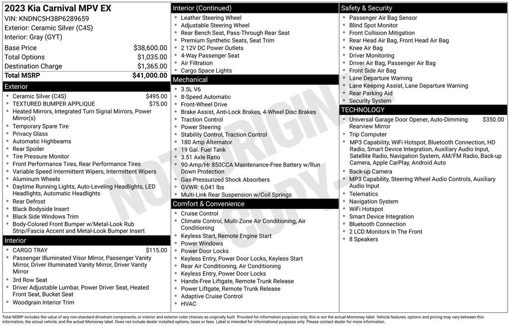 2023 Kia Carnival EX