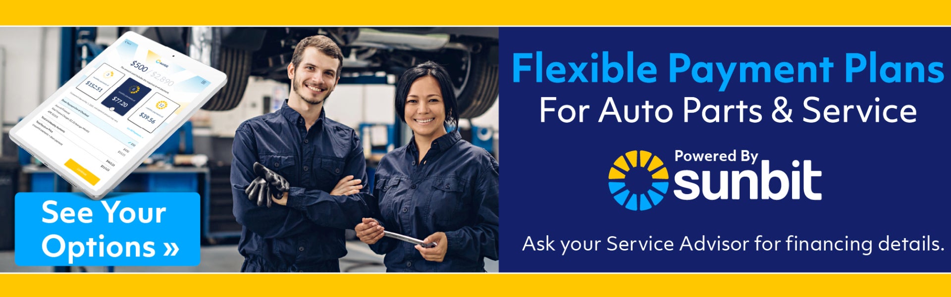 Sunbit Parts & Service Financing